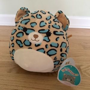 Like New Emanga the Teal Leopard Squishmallow 8", with tag